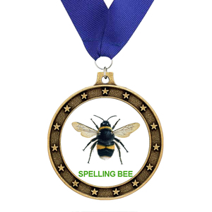 Medallas de Logro Escolar Personalizadas <span class=keywords><strong>2022</strong></span>, Trofeos de Premios <span class=keywords><strong>Nacionales</strong></span> de Ortografía Personalizados Hechos de Metal - Product Image 1