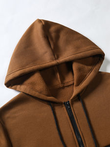 Survêtement solide et de coupe régulière pour hommes, pantalon de jogging, sweat à capuche zippé, vêtements de sport athlétiques et décontractés - Product Image 3