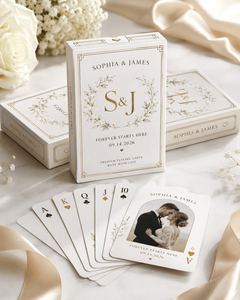 Sin Pedido Mínimo, <span class=keywords><strong>Cartas</strong></span> <span class=keywords><strong>de</strong></span> Juego Personalizadas <span class=keywords><strong>de</strong></span> la Mejor Calidad para Bodas, Mazo Personalizado con Caja - Product Image 3