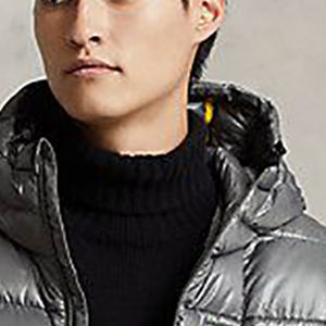 Chaqueta acolchada de invierno personalizada para hombre con capucha Cierre de cremallera largo y cálido Estilo informal Tela de lona Patrón sólido Logotipo frontal - Product Image 5