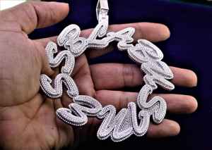 Diseñador único 925 plata esterlina VVS claridad Moissanite diamante Hip Hop colgante círculo estilo joyería fina regalo para hombres - Product Image 6