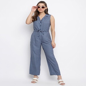 À la mode taille haute femmes brodé combinaison ensemble tissu éponge tissé tissage bureau dame Style motif quotidien porter formel - Product Image 3