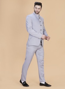 Traje de Dos Piezas para Hombre en Gris Claro Moderno, Ideal para Oficina, Bodas, Banquetes y Ocasiones Especiales, Disponible al Mejor Precio - Product Image 4