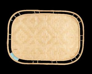 Plateau de service en bambou Vintage, plateau rectangulaire en bambou avec poignées, plateau en bambou en osier, plateau en rotin - Product Image 4