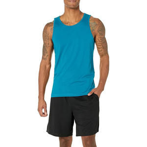 Haute demande grande taille hommes débardeurs personnalisé respirant sportif col rond Fitness porter des maillots coton mélangé débardeurs sur la meilleure vente - Product Image 4