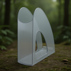 HAN TWIN 7.6 X 25.6 X 23.9 cm <b>Polystyrene</b> Letter Holder Grey Translucent Standing Collector for DIN A4 DIN C4 Enhanced - Product Image 3