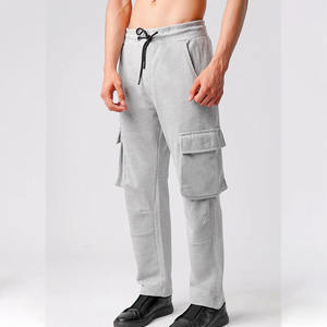 Pantalones de chándal de punto personalizados para hombre con tela de peso pesado Pantalones de chándal Hip Hop Joggers Pantalones apilados para hombres - Product Image 2