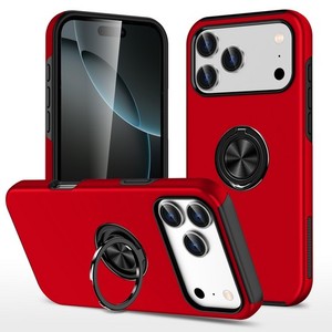 Funda para iPhone 17 Pro 2025 con Diseño Pintado al Óleo y Anillo Magnético Plano, Color Rojo - Product Image 1
