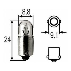 หลอดไฟพรีเมี่ยม 24V 2W BA9S - Product Image 2