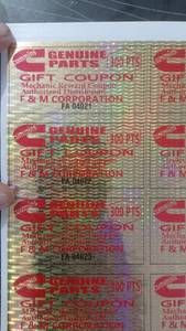 Etiquetas de Embalaje Tipo Caja para Impresión Térmica, Papel Adhesivo Holográfico Dorado P4 de Digiteltech - Product Image 2