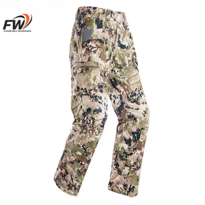 Pantalones Casuales de Camuflaje Clásico para Hombre, Forro Polar de Primavera, Cintura Media, Cómodos, Transpirables, 100% Algodón, Frente Plisado - Product Image 1
