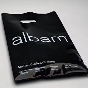 Vente en gros Sacs à provisions personnalisés LDPE HDPE découpés à l'emporte-pièce Sacs en plastique avec logo imprimé bon marché avec poignée - Product Image 3