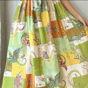 Vestido Midi de Algodón Tejido a Mano Estilo Boho Indio, Regalo de Boda Personalizado para Novia, Ropa Casual de Verano, Estampado Animal, Dulce para Mujer - Product Image 2