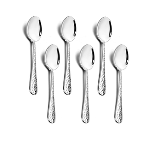 Nouvelle arrivée Ensembles de couverts 4 pièces poignée royale artisanat perles Design artisanat cuillère à dessert en acier inoxydable - Product Image 2