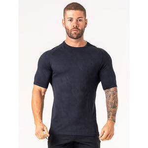 T-shirt de sport pour hommes Spandex Sports Short Sleeve Slim Fit Running T Shirt Male Workout Tee Tops Summer Fitness Clothing - Product Image 1