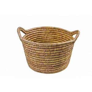 Cheap Wholesale Cotton Rope Oval Shape <b>Woven</b> <b>Basket</b> with Leather Clothing Wood Storage Packing Pcs Color Design Plant Eco - Product Image 2