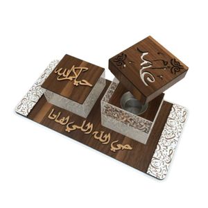 New Arrival Wooden Bakhoor Burner Tray Incense Aromatherapy Diffuser for Home Decoration Religious <b>Gifts</b> for Ramadan <b>Eid</b> - Product Image 1