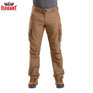 2024 Color marrón de buena calidad Hacer propios los mejores pantalones Cargo de tela de algodón suave por Elegant Sports - Product Image 2