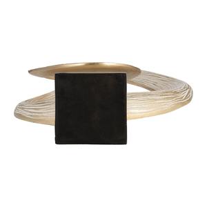 La sculpture décorative artistique d'objet de table en métal doré rayonnant ajoute le charme moderne sophistiqué à n'importe quel espace intérieur - Product Image 5