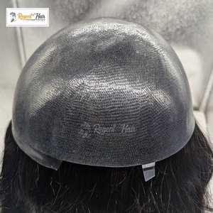 REGENT 100% Peluca de cabello indio recto humano Toda la piel Tupé de piel completa para hombres con trama atada a mano Gran stock disponible - Product Image 3