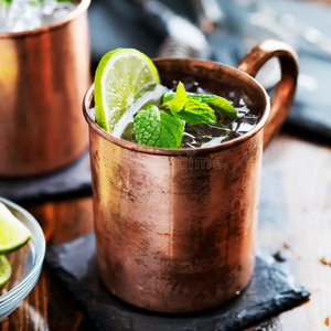 Qualité supérieure 100% pur cuivre Moscou Mule tasse tasse en cuivre massif pour boire Cocktail 16 Oz Moscou Mule cuivre tasses ensemble - Product Image 4