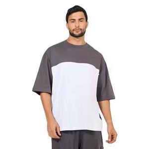 2025 nueva llegada al por mayor verano hombres Casual camiseta y pantalones cortos conjunto transpirable camiseta y pantalones cortos conjunto 100% tela de algodón - Product Image 3