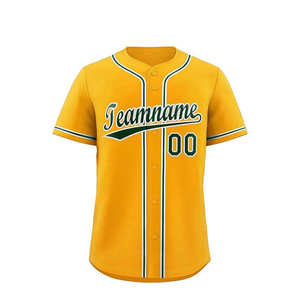 Maillot de baseball de vente de look haut de gamme coupe régulière couleur unie tenue tendance maillot de baseball pour hommes logo et design personnalisés OEM - Product Image 4