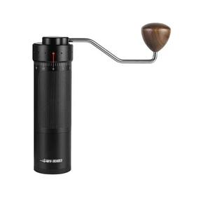 Moulin à café manuel robuste, boîtier noir, poignée en bois de noyer, consistance parfaite - Product Image 1