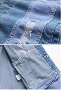 Ventes en gros de vestes en jean pour hommes grande taille, vêtements décontractés, imperméables, légères, coupe-vent, jeans délavés - Product Image 4