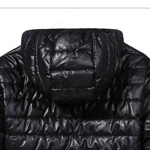 Veste matelassée noire de qualité supérieure OEM pour hommes Veste extérieure en duvet, coupe-vent et chaude Veste matelassée d'extérieur pour hommes - Product Image 6