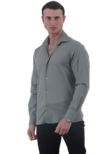Camisa de Vestir Formal de Manga Larga para Hombre, 100% Algodón Oxford, Estilo Casual de Negocios, Color Sólido, Secado Rápido, Transpirable, Corte Ajustado, Otoño 2025 - Product Image 6