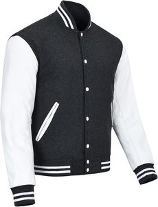 OEM College al por mayor chaquetas en blanco logotipo personalizado liso Letterman Graffiti CollegeBaseballjacket para los hombres - Product Image 2