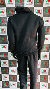 2024 Latest OEM Free Sample Men's Oversize Pullover Hoodie Set <b>Black</b> Polyester Fleece <b>Sweatshirt</b> Long Sleeve Print Solid Winter - Product Image 4