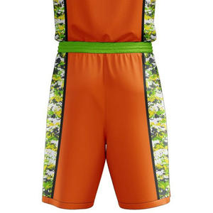 Tenues de basketball personnalisées OEM pour hommes adultes, respirantes, à séchage rapide, 100 % polyester, avec design imprimé pour équipe - Product Image 4