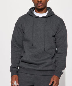 Sudadera con Capucha de Felpa con Cordón Ajustable para Hombre, Corte Regular, 100% Algodón, Secado Rápido y Transpirable, Puños Acanalados - Product Image 1