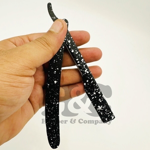 มีดโกนตัดผมสแตนเลสสีดำมาใหม่พร้อมด้ามจับพลาสติกแข็งทนทานดีไซน์โลโก้ออกแบบได้ตามต้องการ - Product Image 5