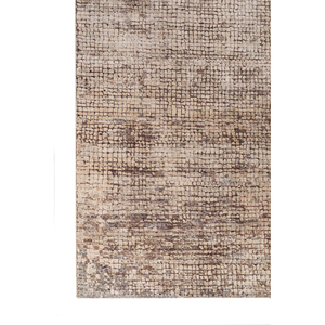 Alfombra Entropy Roja y Naranja de Lana y Seda de Bambú Anudada a Mano AKWS-1533 para Uso Doméstico con Patrón Abstracto - Product Image 4