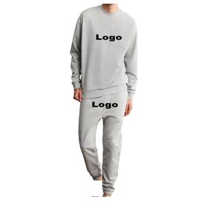 Customized Men's Warm Teddy Fleece Crew <b>Neck</b> Pullover Sweatshirts 100% Cotton Solid Pattern Winter Printed - Product Image 6
