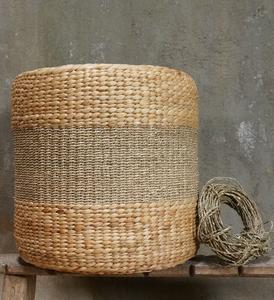 Cojín de suelo de junco marino natural al por mayor, otomana decorativa estilo bohemio, taburete redondo de jacinto de agua tejido, hecho en Vietnam - Product Image 4