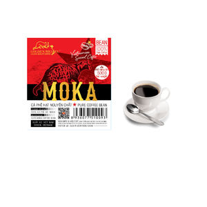 Hucafood เมล็ดกาแฟมอคค่าสีทองคั่ว100% เวียดนามเกรดพรีเมี่ยม - Product Image 5