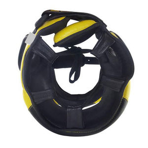 Protège-tête d'entraînement professionnel personnalisé de haute qualité en cuir véritable nouveau Design équipement de sécurité pour la boxe - Product Image 6