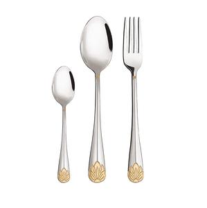 Juego de cubiertos de acero inoxidable brillante de primera calidad, hechos a mano para el mejor lujo gastronómico con bordes lisos y construcción duradera - Product Image 4