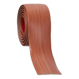 Tira de transición de suelo autoadhesiva moderna, 3,3 'x 1,6 ", diseño de nogal de vinilo, embellecedores de suelo de aluminio de PVC, accesorios para zócalos - Product Image 1