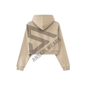 new wholesale custom Fashionable Winter Custom Logo <b>Cropped</b> Zip-Up Hoodie for Women Full Sleeve Short <b>Cropped</b> Sports <b>Top</b> - Product Image 6