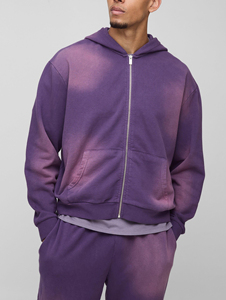 Ensemble de survêtements de style salon de sport pantalon à capuche en gros ensemble de survêtements de style de rue décontracté tissu extensible - Product Image 6