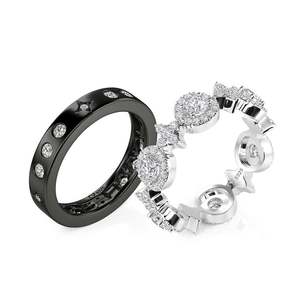 Jeulia Celestial Star <b>Couple</b> <b>Rings</b> in Sterling Silver with Zircon Stones - Product Image 2