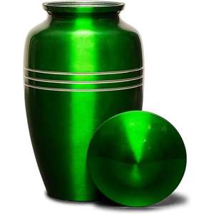 Urnes de crémation et souvenir de style américain au fini brillant pour les cendres humaines et les animaux domestiques Pot de conteneurs Urnes funéraires en métal au design personnalisé - Product Image 4