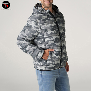 Winter New Arrival Coated High Street Hooded Men'<b>s</b> Long Sleeve Puffer <b>Jacket</b> Front Customized Logo Sizes 3XL 4XL Factory - Product Image 4