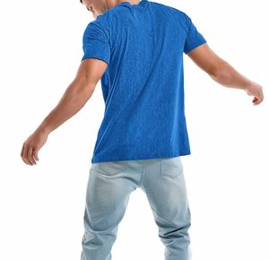 Camiseta corta en blanco con estampado de logotipo OEM, camisetas de algodón con hombros caídos 280GSM, camiseta de gran tamaño para hombre con timbre recortada - Product Image 5