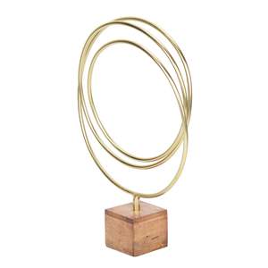 รูปปั้นโลหะแบบผูกเป็นรูปเงื่อนทองเหลืองสำหรับประติมากรรมแบบนามธรรมเป็นชิ้นเน้นร่วมสมัยที่สมบูรณ์แบบ - Product Image 6